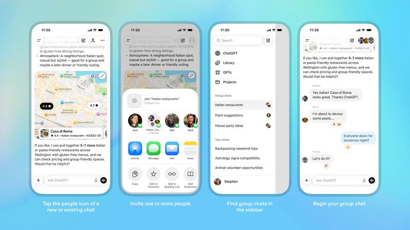 group chats in ChatGPT：AI社交化来袭 💬