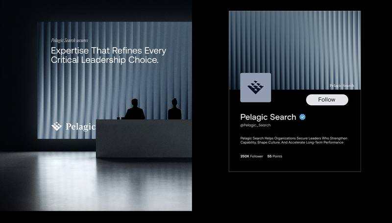 Pelagic Search Visual Identity：猎头行业的海洋意象品牌重塑 🐟