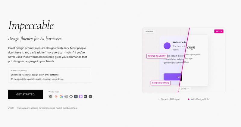 Impeccable：UI/UX 设计实用 Skill 🎨