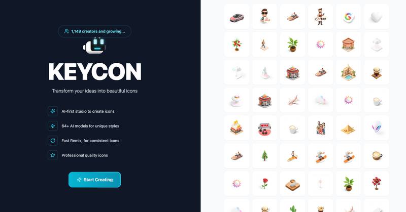 KEYCON：AI 图标生成工作室 ✨