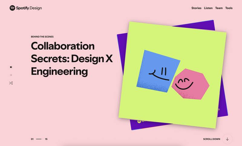 Spotify. Design：音乐公司的设计博客 🎵